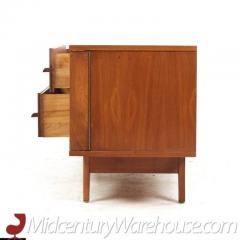  Young Manufacturing Company Young Manufacturing Mid Century Walnut Curved Buffet and Hutch - 3298474