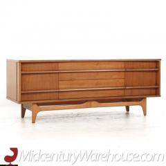  Young Manufacturing Company Young Manufacturing Mid Century Walnut Curved Buffet and Hutch - 3298506