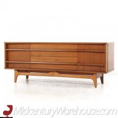  Young Manufacturing Company Young Manufacturing Mid Century Walnut Curved Buffet and Hutch - 3298507