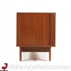  Young Manufacturing Company Young Manufacturing Mid Century Walnut Curved Buffet and Hutch - 3462943