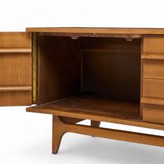  Young Manufacturing Company Young Manufacturing Mid Century Walnut Curved Credenza and Hutch - 4358521