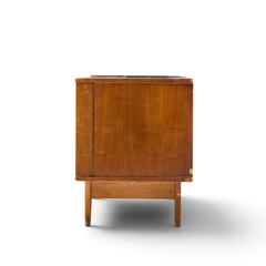  Young Manufacturing Company Young Manufacturing Mid Century Walnut Curved Credenza and Hutch - 4731617