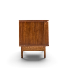  Young Manufacturing Company Young Manufacturing Mid Century Walnut Curved Credenza and Hutch - 4731618