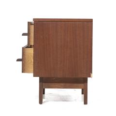  Young Manufacturing Company Young Manufacturing Mid Century Walnut Curved Front Nightstands - 3864139