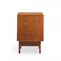 Young Manufacturing Company Young Manufacturing Mid Century Walnut Curved Front Nightstands Pair - 4563733