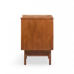  Young Manufacturing Company Young Manufacturing Mid Century Walnut Curved Front Nightstands Pair - 4563734