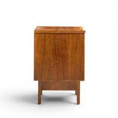  Young Manufacturing Company Young Manufacturing Mid Century Walnut Curved Front Nightstands Pair - 4639097
