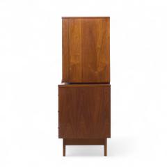  Young Manufacturing Company Young Manufacturing Mid Century Walnut Curved Highboy Dresser - 4237894