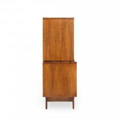  Young Manufacturing Company Young Manufacturing Mid Century Walnut Curved Highboy Dresser - 4528792