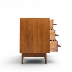 Young Manufacturing Company Young Manufacturing Mid Century Walnut Curved Lowboy Dresser - 4576651