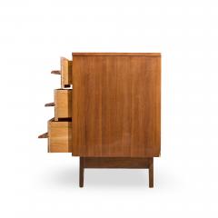 Young Manufacturing Company Young Manufacturing Mid Century Walnut Curved Lowboy Dresser - 4644714