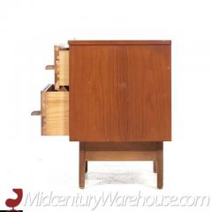  Young Manufacturing Company Young Manufacturing Mid Century Walnut Curved Nightstands Pair - 3392906