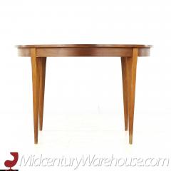  Young Manufacturing Company Young Manufacturing Mid Century Walnut Dining Table with 2 Leaves - 3691308