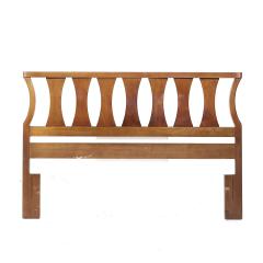  Young Manufacturing Company Young Manufacturing Mid Century Walnut Queen Headboard - 3837431