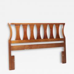  Young Manufacturing Company Young Manufacturing Mid Century Walnut Queen Headboard - 3848587