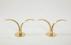  Ystad Metall Ivar hlenius Bj k Brass Candlesticks - 1831087