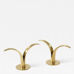  Ystad Metall Ivar hlenius Bj k Brass Candlesticks - 1832926