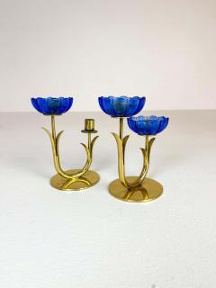  Ystad Metall Midcentury Collection of Candle Holders Brass Ystad Metall Sweden - 2469398