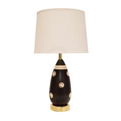  Zaccagnini Chic Artisan Porcelain Table Lamp with Gold Medallions 1960s - 2599569