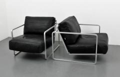  Zanotta Pair of Leather Lounge Chairs Zanotta - 30426