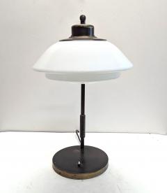  Zenith Electronics Rare Art Deco Bauhaus German Zenith Brass Glass Table Lamp - 4289147