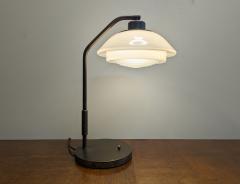  Zenith Electronics Rare Art Deco Bauhaus German Zenith Brass Glass Table Lamp - 4289149