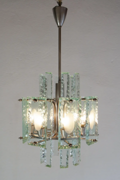  ZeroQuattro Italian Mid Century Crystal Chandelier Zero Quattro for Fontana Arte 1960s - 2601129