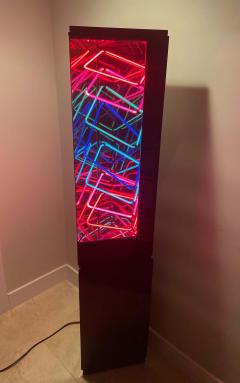  Zimmerman Studio Midcentury Postmodern Optical Neon Floor Lamp Sculpture after Rudi Stern - 2468433