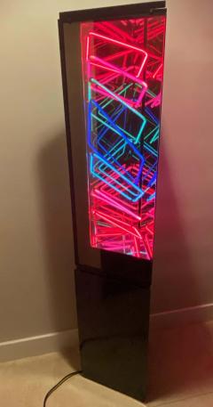  Zimmerman Studio Midcentury Postmodern Optical Neon Floor Lamp Sculpture after Rudi Stern - 2468437