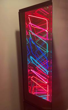 Zimmerman Studio Midcentury Postmodern Optical Neon Floor Lamp Sculpture after Rudi Stern - 2468456