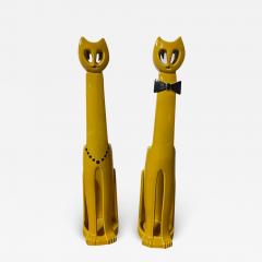  Zsolnay Mid Century Zsolnay Cat Candle Holders - 2452300