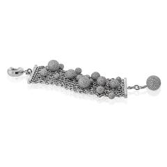  de Grisogono De Grisogono Boule 18K White Gold Pave Diamonds Bracelet - 4612332