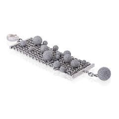  de Grisogono De Grisogono Boule 18K White Gold Pave Diamonds Bracelet - 4612333