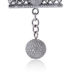  de Grisogono De Grisogono Boule 18K White Gold Pave Diamonds Bracelet - 4612335