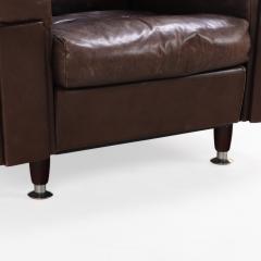  de Sede 1970s Swiss Leather Lounge Chair Ottoman in the Style of De Sede - 4571250