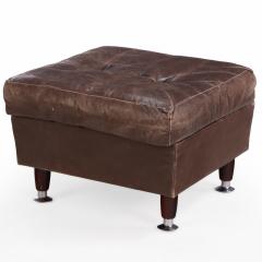  de Sede 1970s Swiss Leather Lounge Chair Ottoman in the Style of De Sede - 4571251