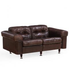  de Sede 1970s Swiss Modern Leather Loveseat in the Style of De Sede - 4571254