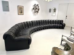  de Sede 24 Segment Black Leather DS600 Non Stop Sofa by De Sede - 3972282