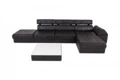  de Sede Black Leather Sectional Modular De Sede Switzerland Patchwork Sofa DS 88 - 843588