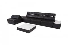  de Sede Black Leather Sectional Modular De Sede Switzerland Patchwork Sofa DS 88 - 843589