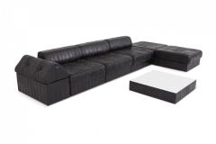  de Sede Black Leather Sectional Modular De Sede Switzerland Patchwork Sofa DS 88 - 843593