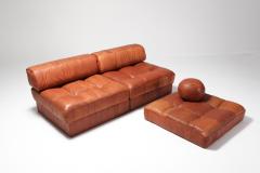  de Sede Cognac Leather Patchwork DS 88 De Sede Sectional Sofa 1970s - 939966