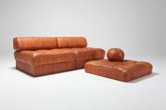  de Sede Cognac Leather Patchwork DS 88 De Sede Sectional Sofa 1970s - 939967