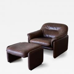  de Sede DS 16 Leather Lounge Chair and Ottoman by De Sede - 4716634