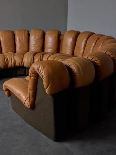  de Sede DS 600 Brown Leather Twenty Element Sofa by DeSede - 3741431