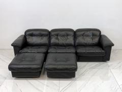  de Sede De Sede DS 101 James Bond Reclining Leather 3 Seat Sofa With 2 Ottomans - 3849282