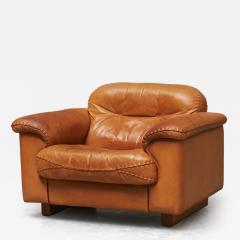  de Sede De Sede DS 101 Lounge Chair in Patinated Cognac Leather 1970s - 4469523