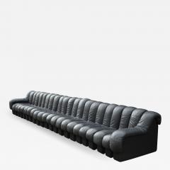  de Sede De Sede DS 600 Non Stop Tatzelwurm Sectional Sofa in Black Leather 22 Sections - 2119506