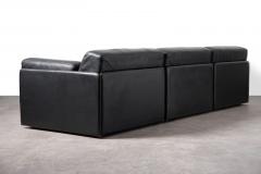  de Sede De Sede DS 76 Modular Sectional Sofa in Black Leather 1970s - 3989168