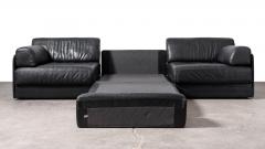  de Sede De Sede DS 76 Modular Sectional Sofa in Black Leather 1970s - 3989174